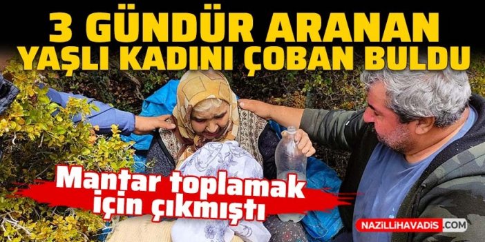 Üç gündür kayıp olan Ayşe teyzeyi çoban buldu