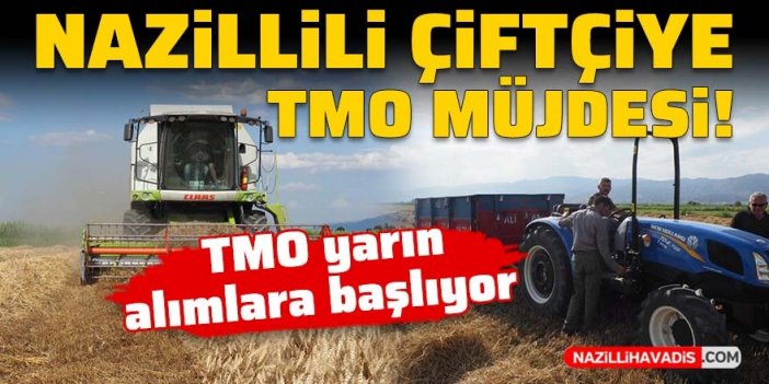 Nazillili çiftçiye TMO müjdesi: Yarın alımlara başlıyor