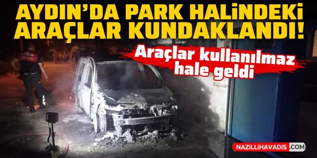 Aydın'da araçlar kundaklandı