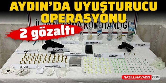 Aydın’da uyuşturucu operasyonu: 2 gözaltı