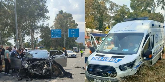 Ambulans otomobille çarpıştı: 4 kişi yaralandı