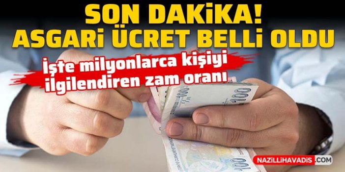 Son Dakika! Asgari ücret belli oldu