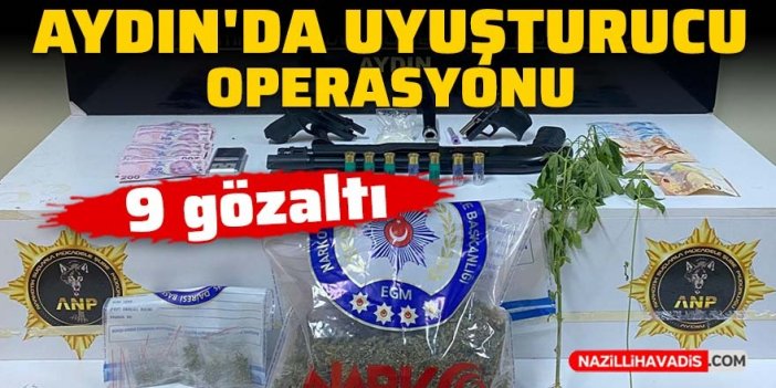 Aydın'daki uyuşturucu operasyonunda 9 gözaltı