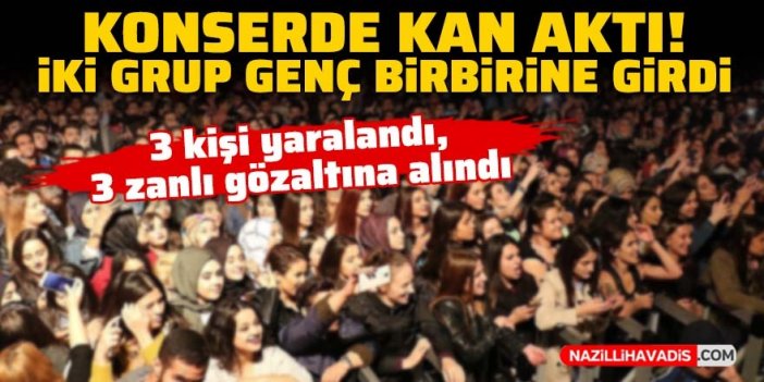 Konserde kan aktı! İki grup genç birbirine girdi