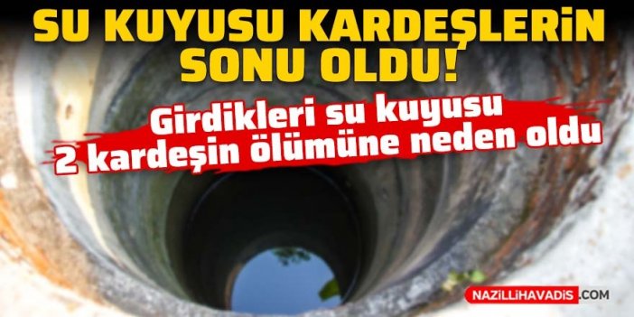 Su kuyusu iki kardeşin sonu oldu!