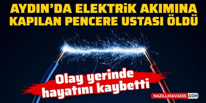 Aydın'da elektrik akımına kapılan pencere ustası öldü