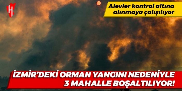 İzmir'deki orman yangını nedeniyle üç mahalle boşaltılıyor