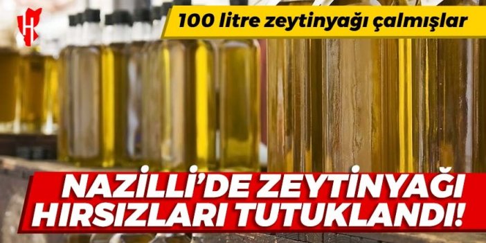 Nazilli'de zeytinyağı hırsızları tutuklandı!