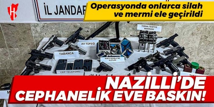 Nazilli'de cephanelik eve baskın!