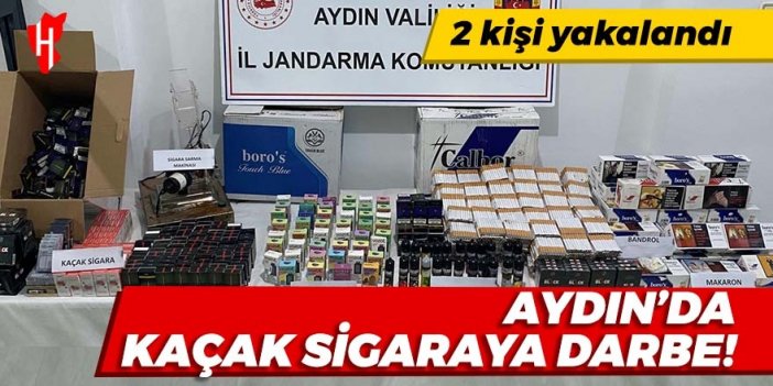 Aydın'da kaçak sigaraya darbe: 2 kişi yakalandı