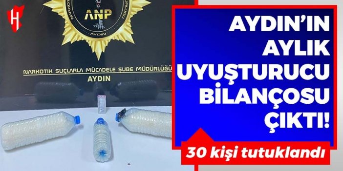 Aydın'ın aylık uyuşturucu bilançosu belli oldu