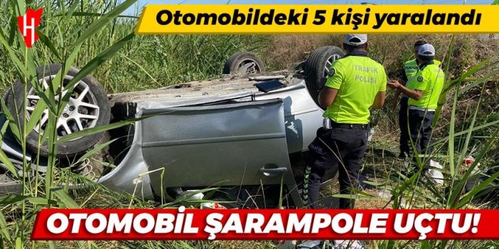 Otomobil şarampole uçtu: 5 kişi yaralandı