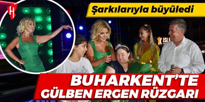 Buharkent'te Gülben Ergen rüzgarı: Zarafeti ve şarkılarıyla büyüledi