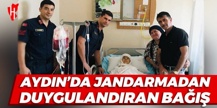 Aydın'da jandarmadan duygulandıran bağış