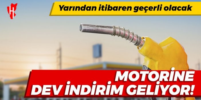 Motorine dev indirim yolda