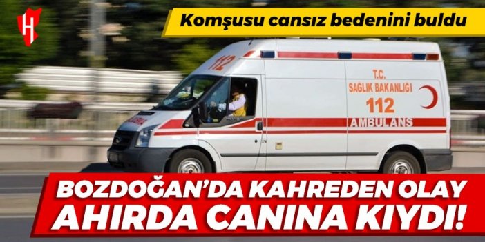 Bozdoğan'da kahreden olay! Ahırda canına kıydı