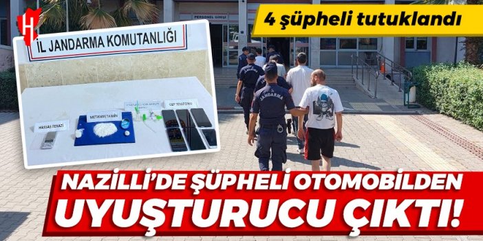 Nazilli’de durdurulan araçtan uyuşturucu çıktı! 4 şüpheli tutuklandı