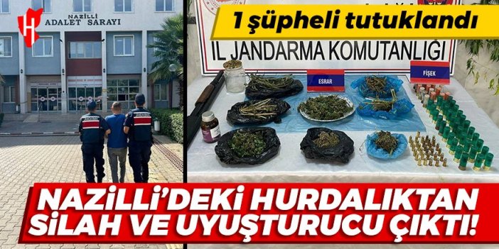 Nazilli'deki hurdalıktan uyuşturucu çıktı: 1 şüpheli tutuklandı