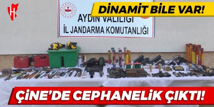 Çine’de silah kaçakçılığı operasyonu: Cephanelik çıktı!