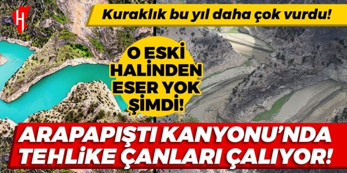 Arapapıştı Kanyonu'nda tehlike çanları çalıyor: Kuraklık bu yıl daha çok vurdu