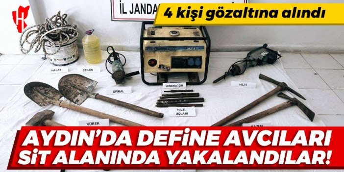 Aydın'da define avcıları SİT alanında suçüstü yakalandılar