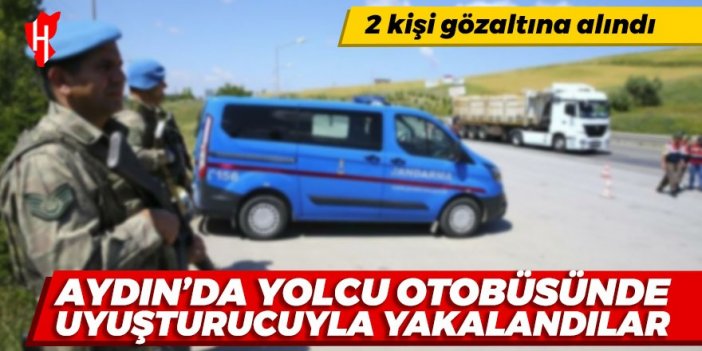 Aydın'da yolcu otobüsünde uyuşturucuyla yakalandılar