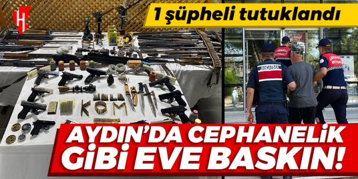 Aydın'da cephanelik gibi eve baskın: 1 şüpheli tutuklandı