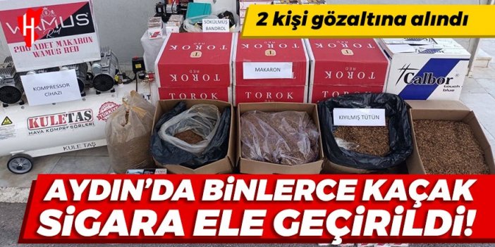 Aydın’da kaçak tütün operasyonu: 2 gözaltı