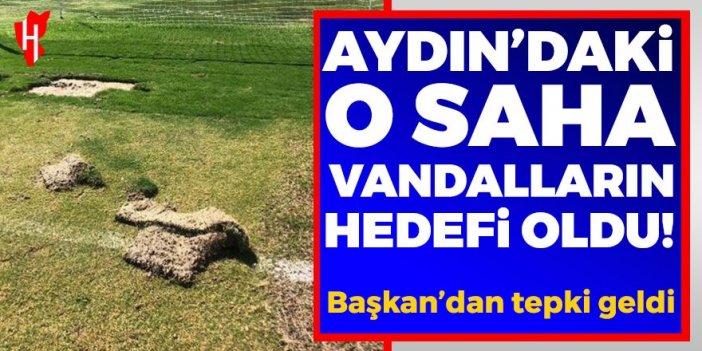 Aydın'daki futbol sahası vandalların hedefi oldu!