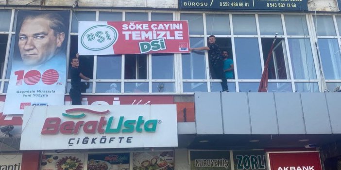 Aydın’da kriz yaratan bir pankart daha! “Söke Çayı’nı temizle DSİ”