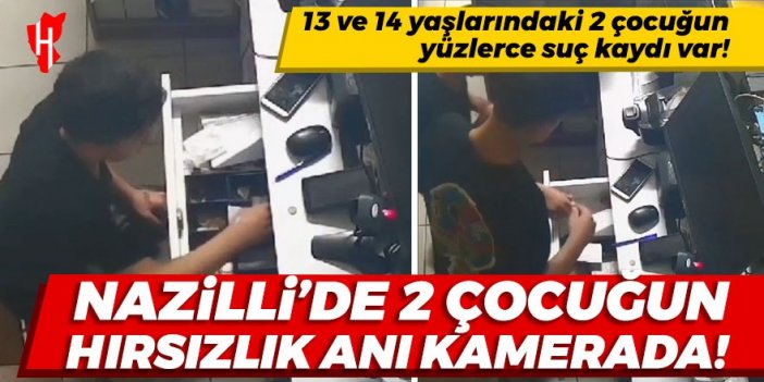 Nazilli’de iki çocuğun hırsızlık anı kamerada: Birinin 93, diğerinin 200’ün üzerinde suç kaydı var