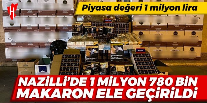 Nazilli’de 1 milyon lira değerinde kaçak sigara ele geçirildi