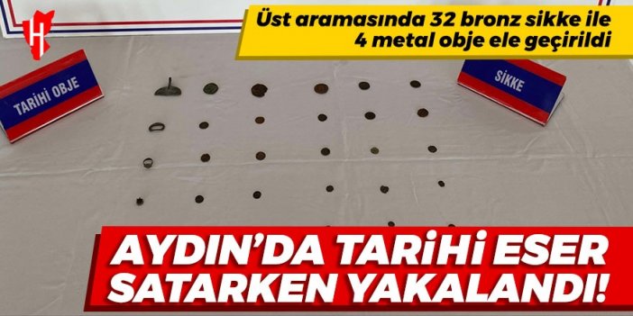 Aydın'da tarihi eser satan kişi suçüstü yakalandı