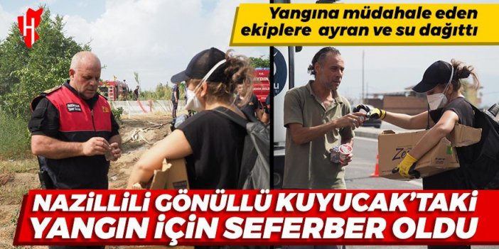 Nazillili gönüllü Selin Çam, Kuyucak’taki yangın için seferber oldu