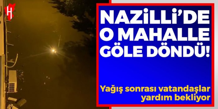 Nazilli'de su baskını! Karaçay Mahallesi göle döndü