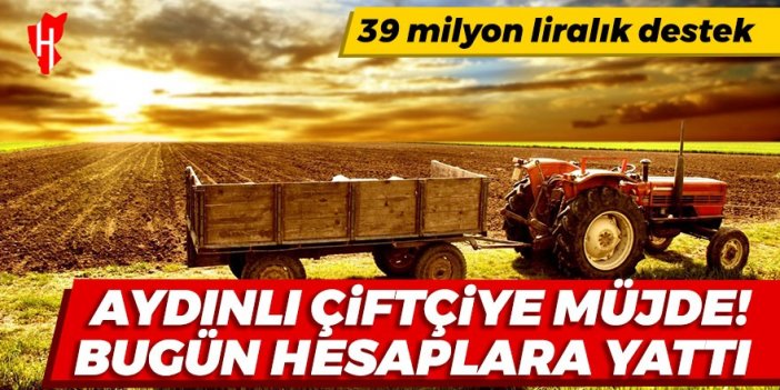 Aydınlı çiftçiye 39 milyon liralık destek