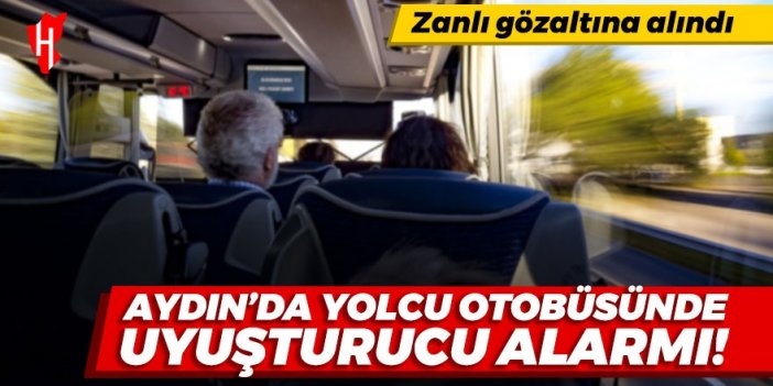 Aydın'da yolcu otobüsünde uyuşturucu alarmı: 1 gözaltı