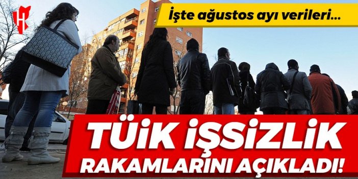 TÜİK ağustos ayı işsizlik rakamlarını açıkladı