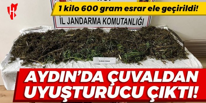 Aydın'da uyuşturucu operasyonu: Çuvaldan 1 kilo 600 gram esrar çıktı