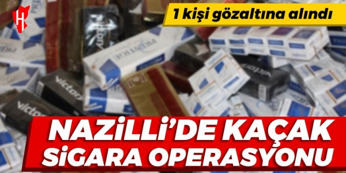 Nazilli'de kaçak sigara operasyonu: 1 kişi gözaltına alındı