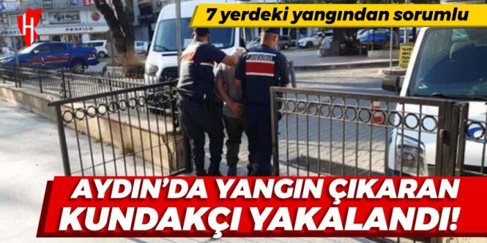 Aydın'da 7 yerde yangın çıkaran kundakçı tutuklandı