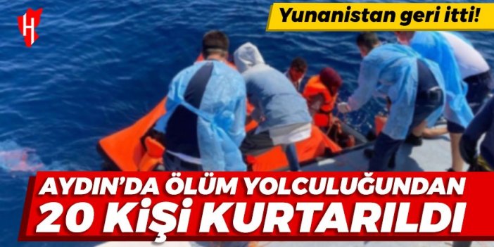 Aydın'da ölüm yolcuğundan 20 düzensiz göçmen kurtarıldı