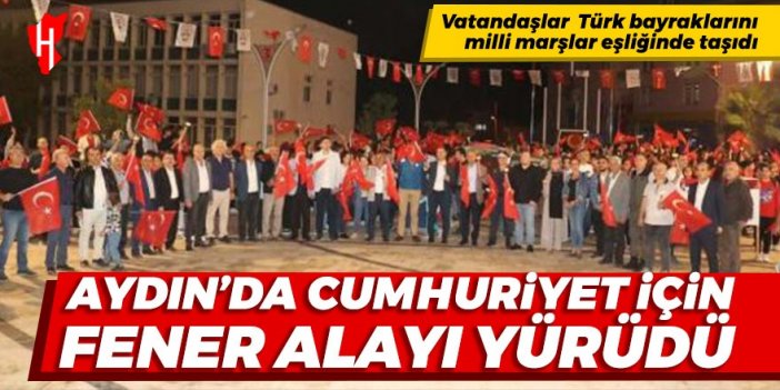 Aydın'da Cumhuriyetin 100'üncü yılı için fener alayı