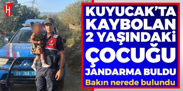 Kuyucak’ta kaybolan 2 yaşındaki çocuğu jandarma buldu