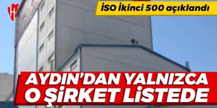 İSO ikinci 500 açıklandı: Aydın’dan yalnızca o şirket listede