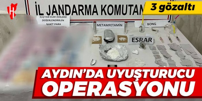 Aydın'da uyuşturucu operasyonu: 3 gözaltı