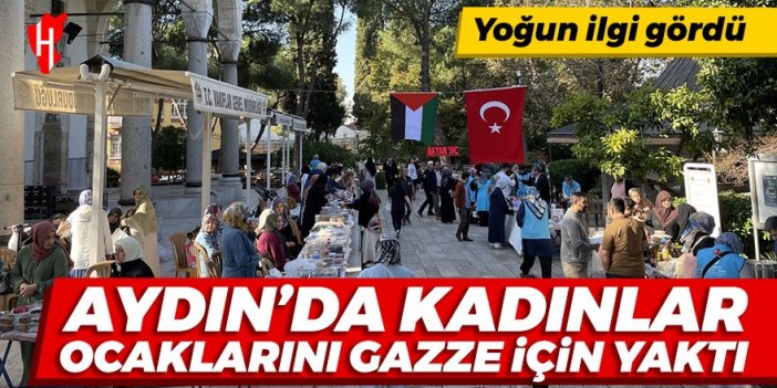 Aydın'da kadınlar ocaklarını Gazze için yaktı