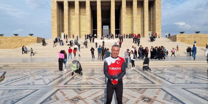 Aydınlı Gazi, Atatürk'e ulaşmak için 630 Km pedal çevirdi