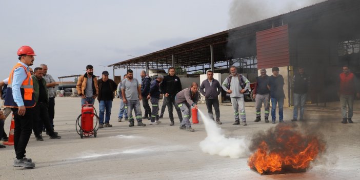 Nazilli Belediyesi personellerine acil durum tatbikatı yaptı