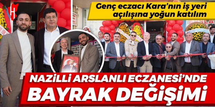 Genç eczacı Kara’nın iş yeri açılışına yoğun katılım